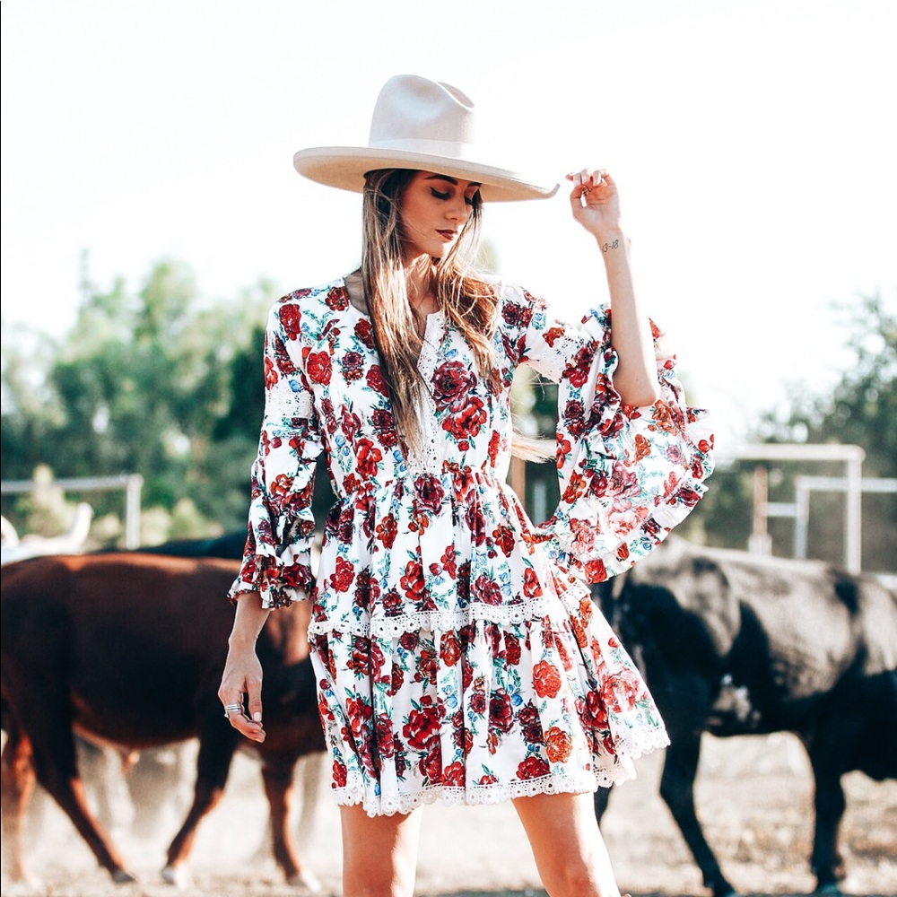 Rock and Roll Cowgirl: Floral Dress